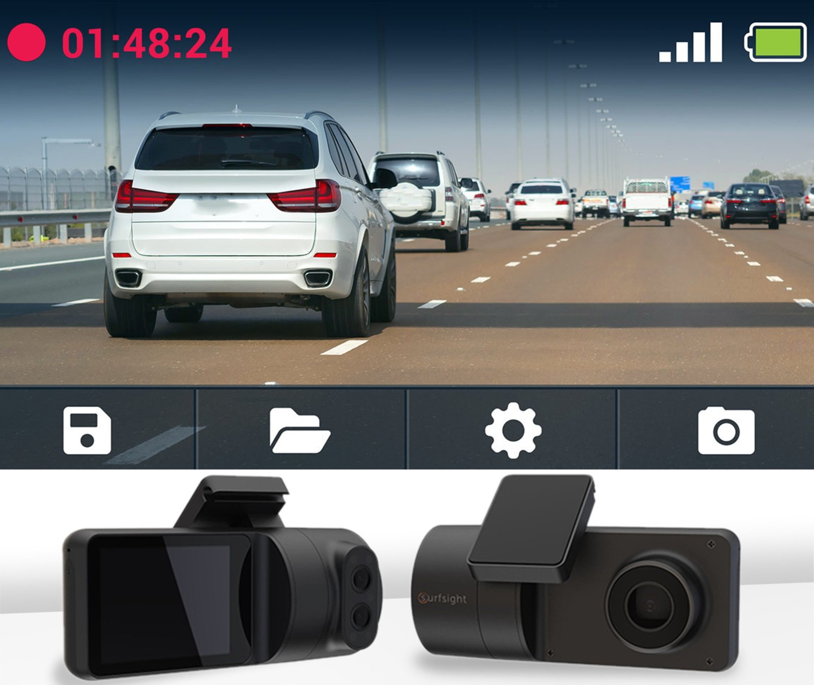 Dual facing dashcam